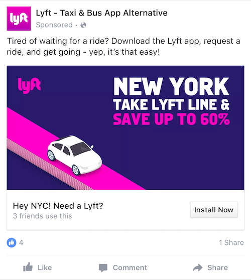 lyft facebook ad